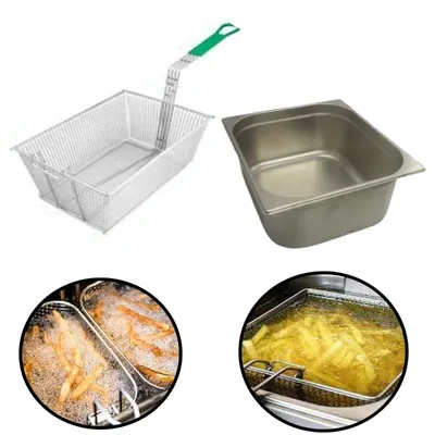 ADORMA Combo of Oil Pan and Fryer Basket for ADORMA 11 Litre Deep Fryer