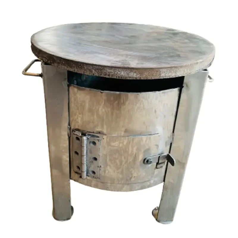 Commercial Charcoal Operated Round Dosa Bhatti, Stainless Steel Body With 8 mm MS Tawa