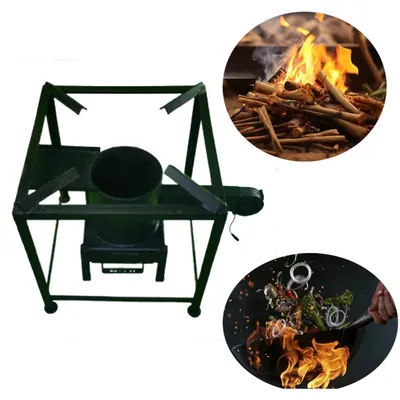 MW14 Commercial Cooking Stove With Blower and Flame Controller, Mild Steel Body