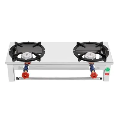 Commercial 12 x 30 Inch Dual Burner Gas Bhatti With Free Accessories