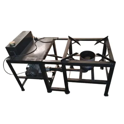 Commercial 15 x 15 Inch Oil and Diesel Bhatti with Blower and Mild Steel Body for Outdoor Catering Services