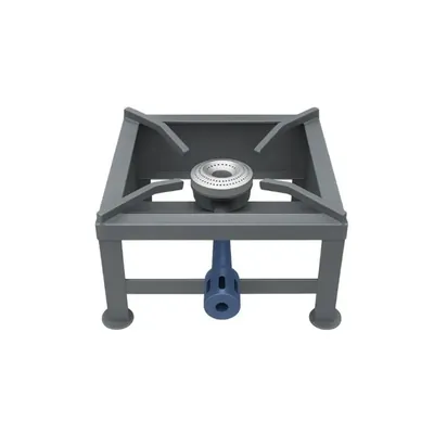 COCS 13 x 13 x 6 Inch MS Single Burner Commercial Gas Stove (Grey) for Catering & Restaurants