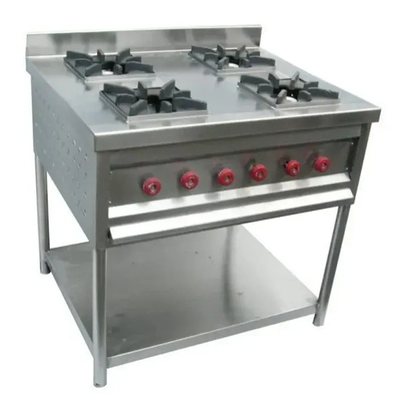 High Volume Commercial Four Square Burner Range 36 x 36 x 30 Inch For Commercial Kitchen