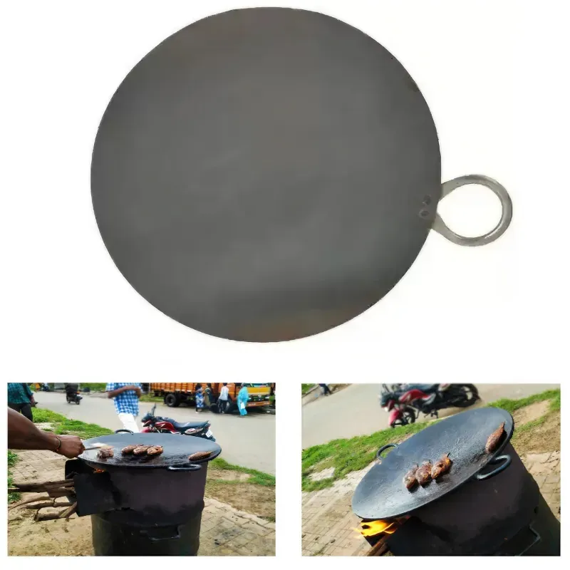 SBWG 18 Inch Indian Iron Tawa with 1 Handle for Commercial Purpose