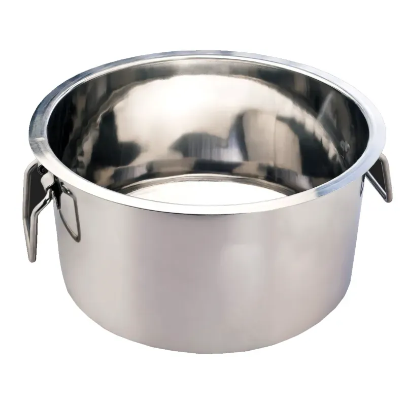 Premium Surti Round Stainless Steel Tope with Handle, 3 mm Thickness, Commercial Cooking Pot (Size No.36)