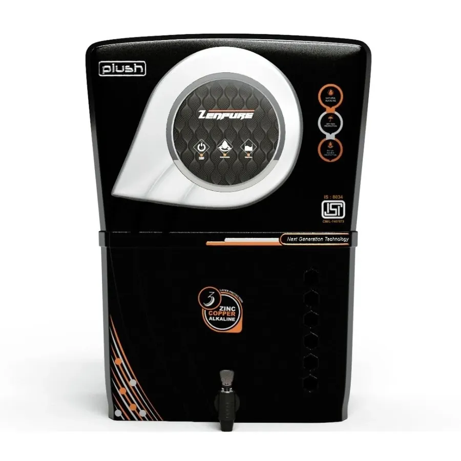ZENPURE 15 LPH Plush Copper Alkaline Ro + Uv + Uf + Minerals Ro Water Purifier (With Free Pre Filter)