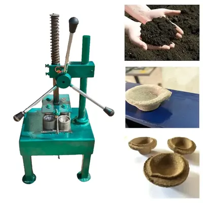Manual Cow Dung Diya Making Machine With 4 Moulds