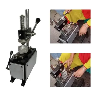 Hand Operated Single Mold Cow Dung Diya Making Machine With Mild Steel Body, 1 Diya at a Time, Height 3 ft