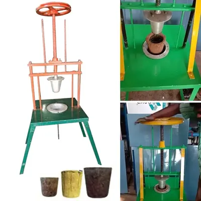 Manual Cow Dung Pot Making Machine, 50-70 Pot Per Hour