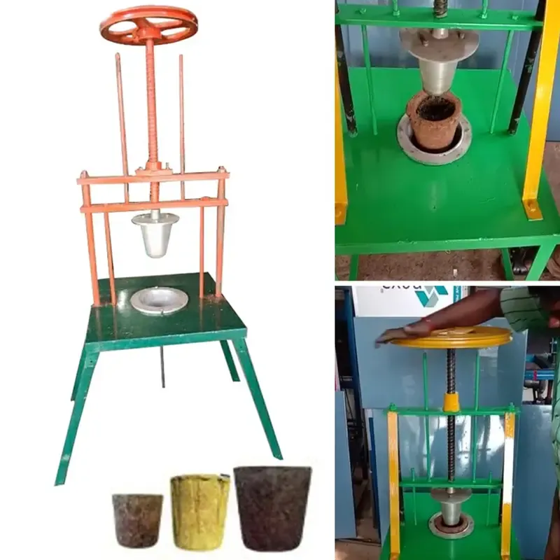 Manual Cow Dung Pot Making Machine, 50-70 Pot Per Hour