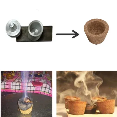 2 Inch Inch Cow Dung Diya Making Mold with Clutch (Type-Mold No.1)