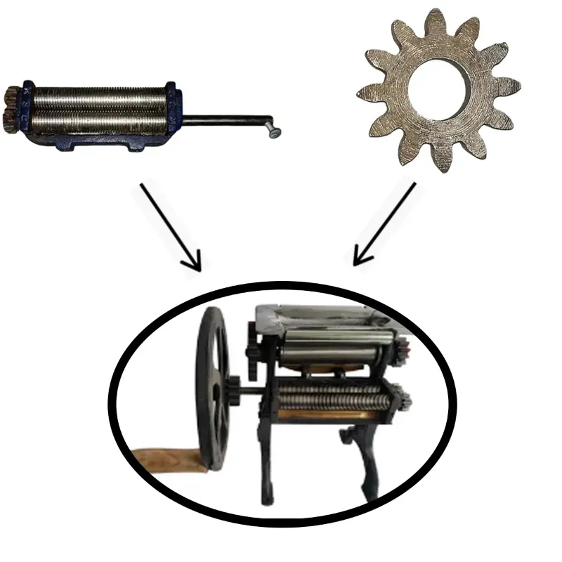 Big Cutter and 12 Teeth Mild Steel Gear (small) Combo for Noodle Making Machines