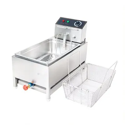 Commercial 16 L Electric & Gas Operated Vertical Deep Fryer