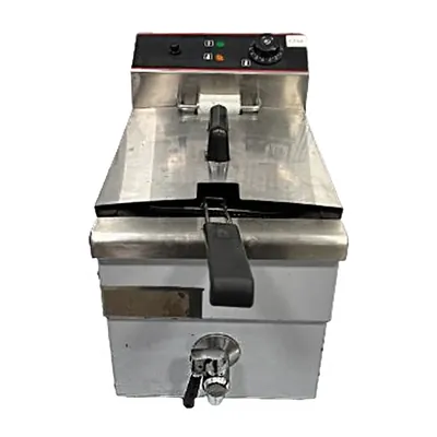 GBE 12 Litre Electric Operated Deep Fryer with Tap and 3.25 kW for Bulk Quantity Frying