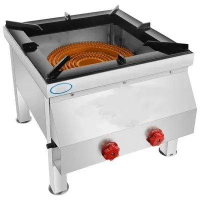 22 x 22 x 18 Inch SS 2 Ring Korean Burner for Bulk Cooking For Biriyani, Milk, Sweet Making And Namkeen