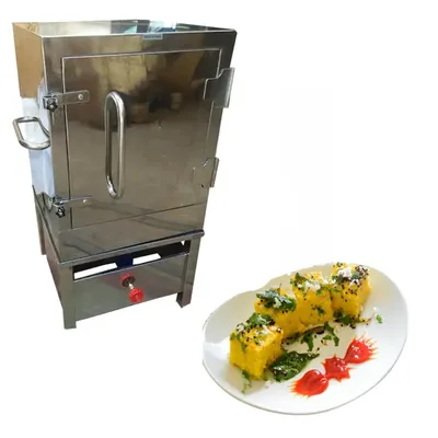 Heavy Duty Stainless Steel 8 Tray Gas Operated Dhokla Making Machine + 1 Free Tray