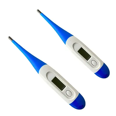2 Pcs Digital Veterinary Thermometer with Flexible Tip, Accurate & Safe for Pet Health Monitoring