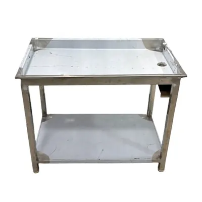 GBE 45 x 24 x 34 Inch Dish Landing Table With 1 Undershelf and Stainless Steel Body for Commercial Use