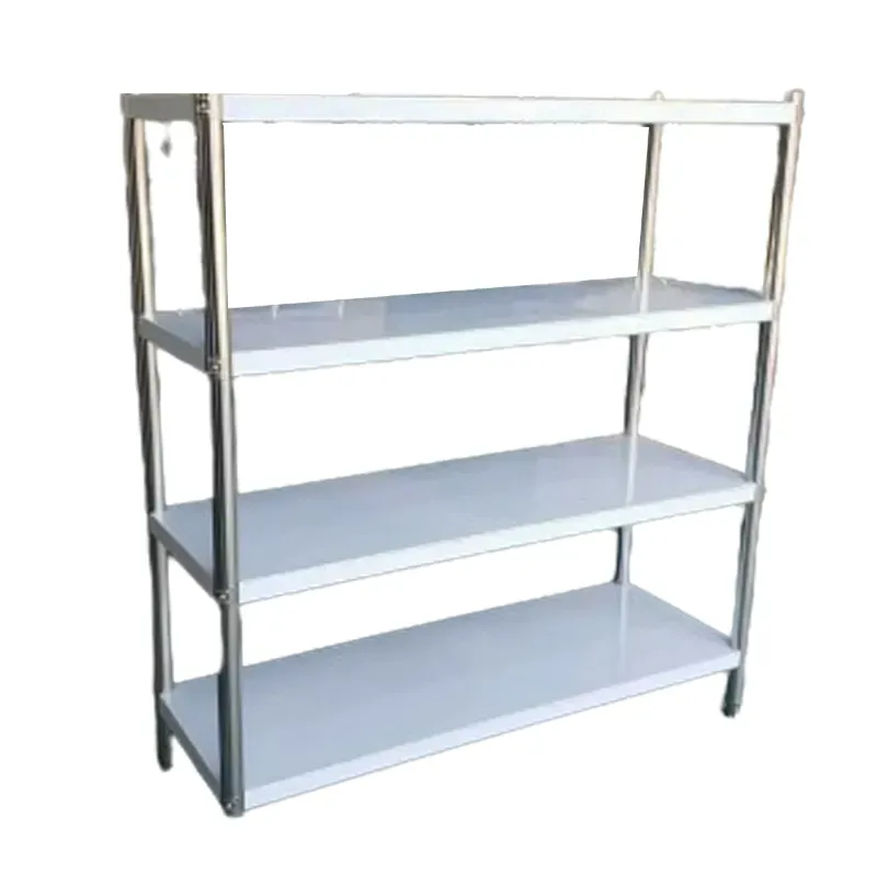 Stainless Steel 48 x 18 x 72 Inch Display Shelves, 4 Trays