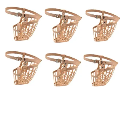 Adjustable Strap Dog Mouth Cover Muzzle Prevent Biting Behaviour Perfect for Dog (Set of 6 Pcs Extra Small to Giant)