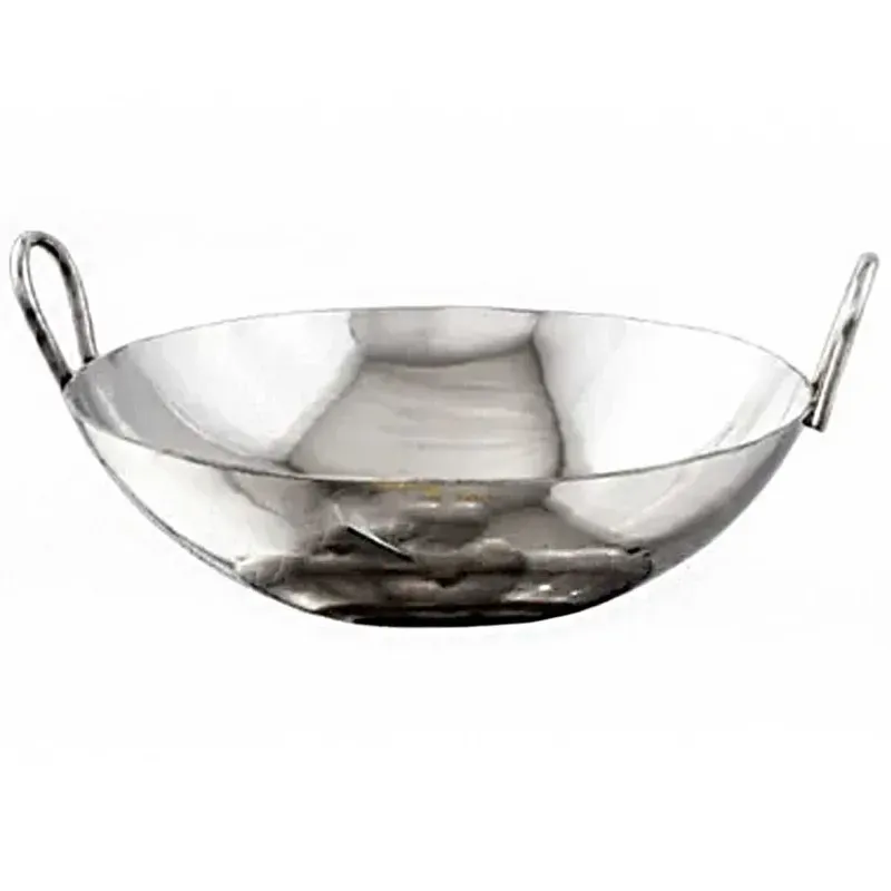 Mira Steels Steel 36 Inch Doodh Kadai, 5 mm Thick Kitchenware with Stainless Steel Body For Hotel/Restaurant