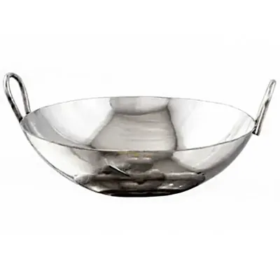 Mira Steels Steel 30 Inch Doodh Kadai, 5 mm Thick Kitchenware with Stainless Steel Body For Hotel/Restaurant