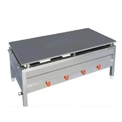 SS 24 x 48 Inch Gas Operated Dosa Bhatti With 10 mm Tawa Thickness