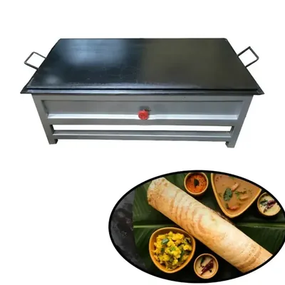 15 mm Plate Thickness Dosa Bhatti, 15 x 30 x 12 Inch Size and Single Burner