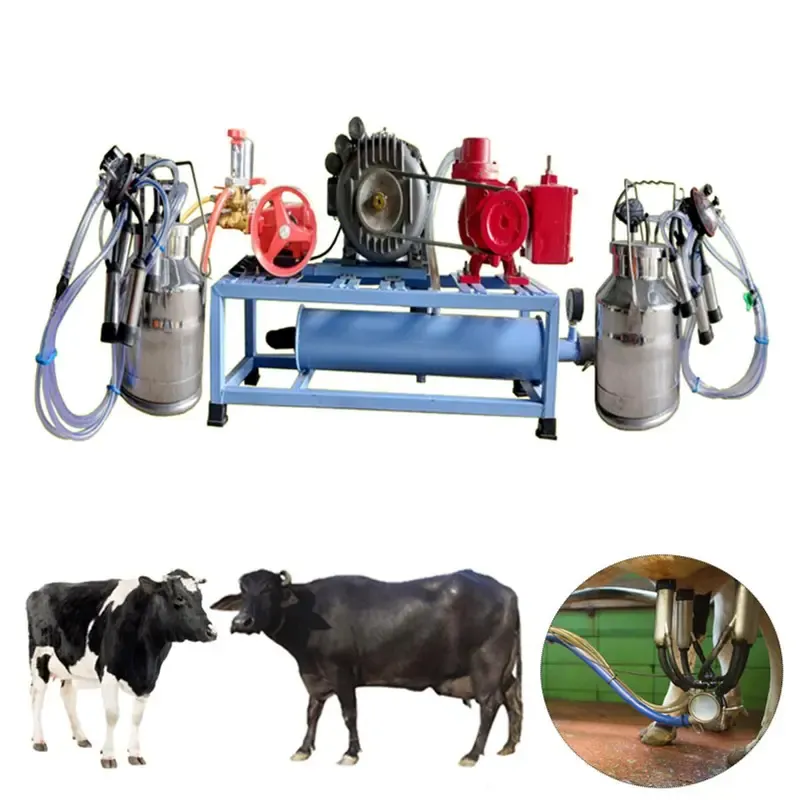 Double Bucket (25Lx2) Milking Machine with 3 HP Motor and HTP