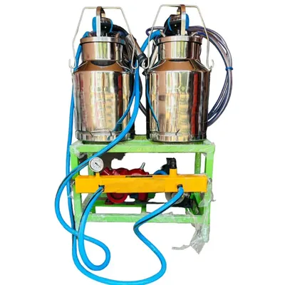 650 LPM Double Bucket Milking Machine with 1 HP Motor (Single Phase)