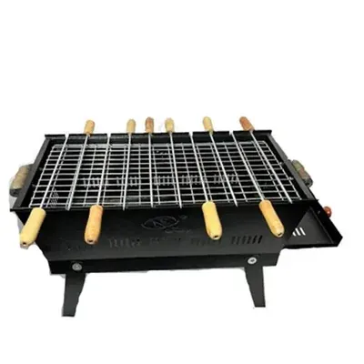22 Inch Classic Charcoal Barbeque Griller With 8 Skewers