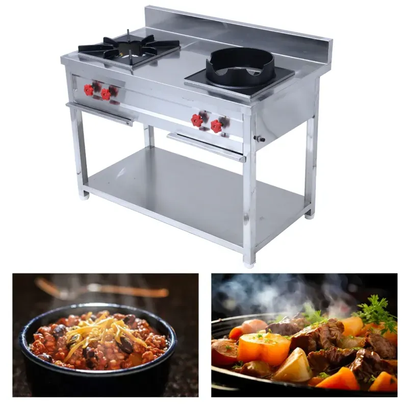 Commercial Stainless Steel Double Indian and Wok Burner Gas Bhatti