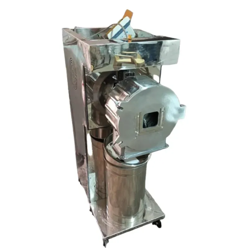 SS Semi-Automatic Double Chamber Flour Mill/ Pulverizer Machine with Single Phase 5 HP Motor