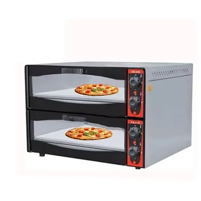 AKASA PO 112 STN DBL 12 x 12 Inch Stone Base Pizza Oven, 3200 W