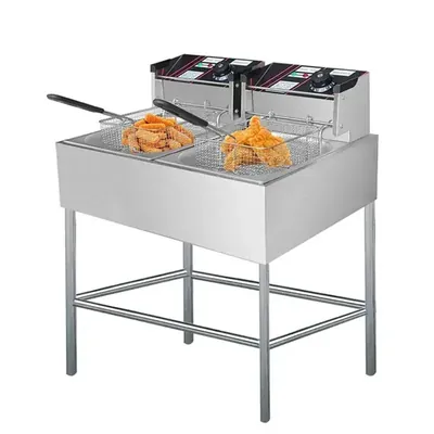 Heavy Duty 5 L + 5 L Electric Deep Fat Fryer with Stand