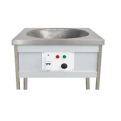 20 Inch Square Table Top Electric Kadhai, 3000 W with Safety Features (MCB/Auto-Cut Off)