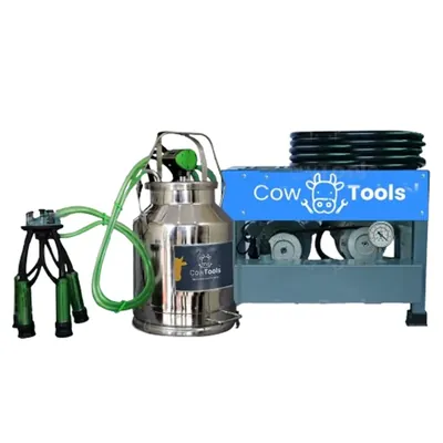 Cowtools Double Power Single Bucket (25 Litre) Milking Machine With 1 HP Motor, 450 LPM Pump & 1 Year Warranty