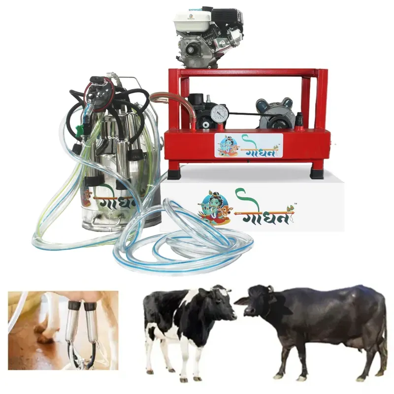 GODHAN GS-350 Oil Double Power Single Bucket Milking Machine With 1 HP Motor, 6.5 HP Engine & 1 Year Warranty