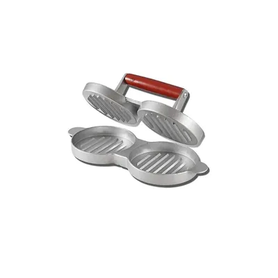 Smart Chef 4.5 Inch Diameter Double Burger Press, Manual Patty Maker (HSW0584)(Pack-1 pc)