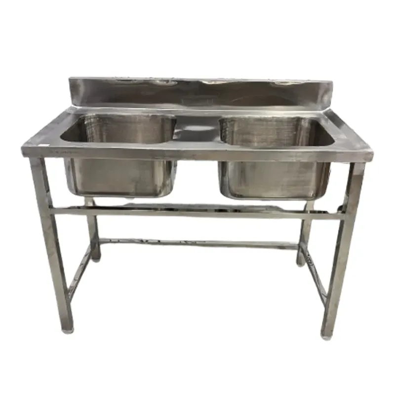 GBE 45 x 24 x 32+6 Inch Double Sink with Stainless Steel Body