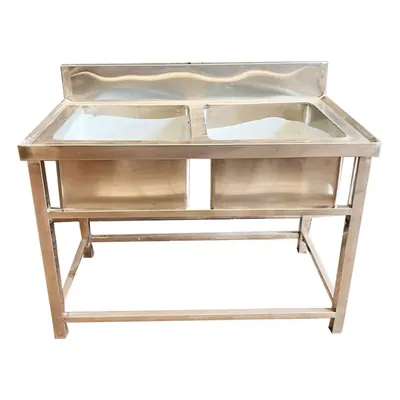 Stainless Steel Double Utility Sink for Commercial Purposes