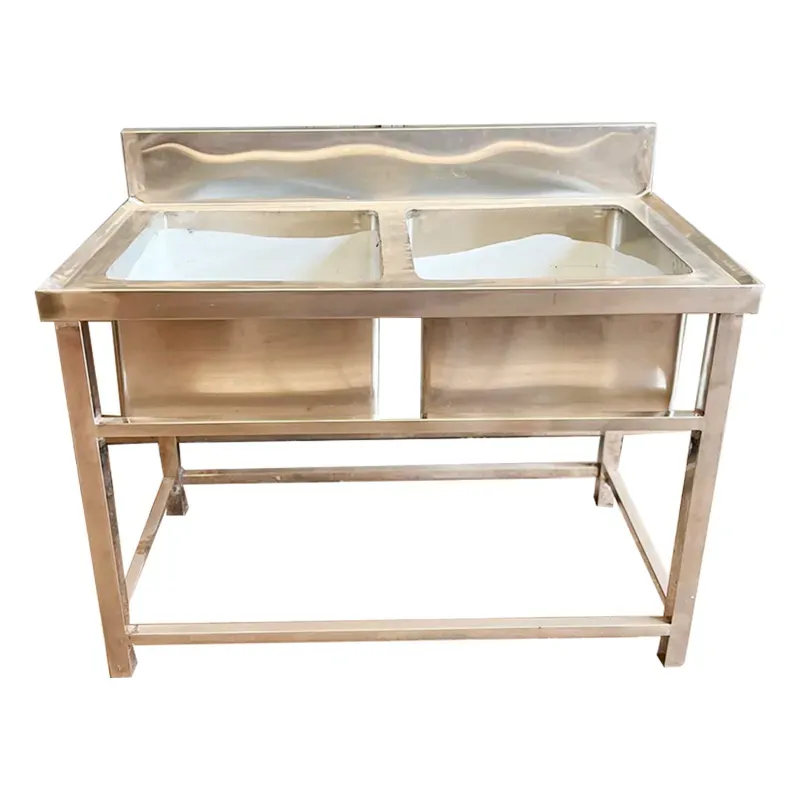 Stainless Steel Double Utility Sink for Commercial Purposes