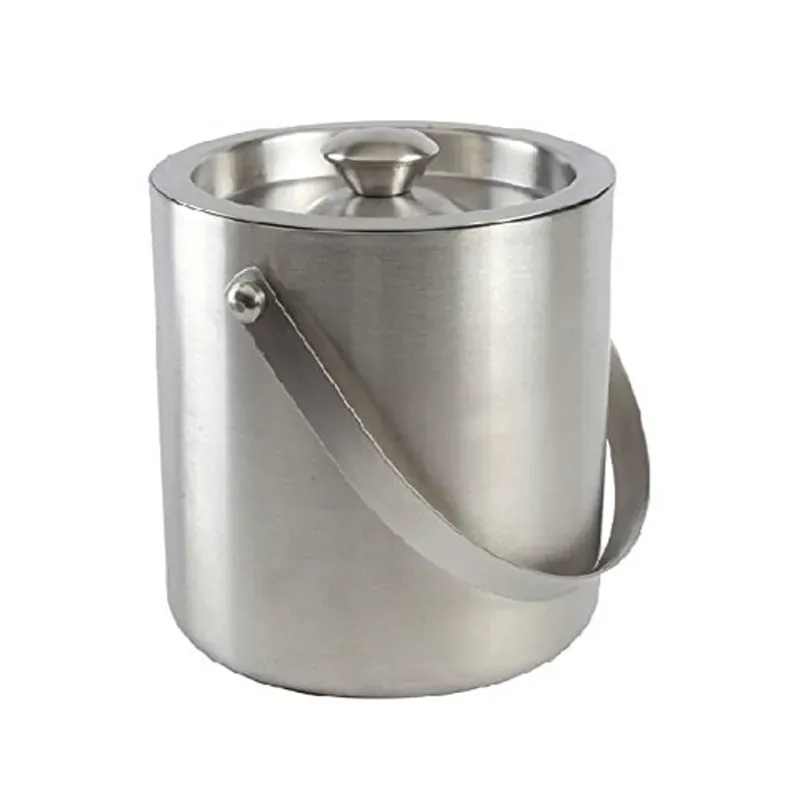 Stainless Steel Double Wall Ice Bucket, Capacity 1 Litre