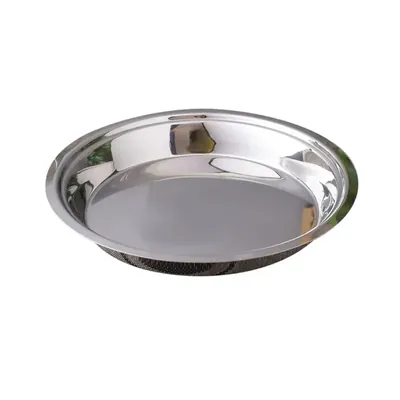Mira Steels Steel (Pack of 2) SS 16 Inch Parat for Dough Kneading Purpose