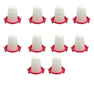 8 Litre Drinker and Plastic Body For Poultry Farms (Pack-Set of 10)