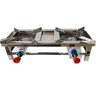 GBE Commercial 28 x 10 Inch (71.12 X 25.4 cm) Dual Burner Gas Bhatti