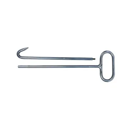 Stainless Steel Dystocia Hook with Rod, OB Hooks Veterinary Calving Tools, 24 Inch Long Animal Delivery Instrument for Farm Use (1 Set)