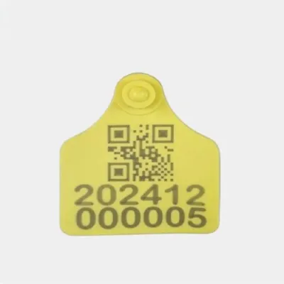 Livestock Ear Tags (58 x 69 mm) Numbered QR Code Animal Ear Tagger Identification ID Ear Tag (Pack of 50 Pcs)