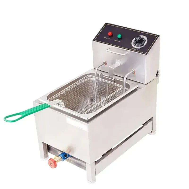 Commercial 8 L Electric and Gas Operated Deep Fat Fryer 2500 W, SS Body