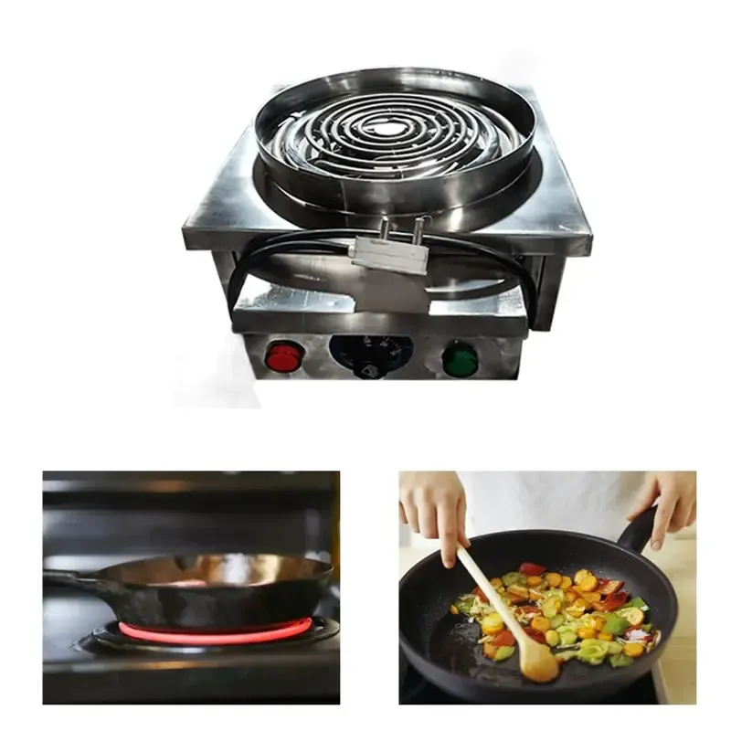 Hot Plate Double Coil 19 x 17 Inch, 4 kW, SS Body